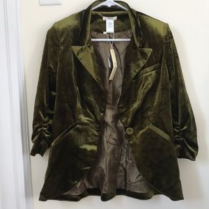 NWT Fine and Sandy Blazer in Green